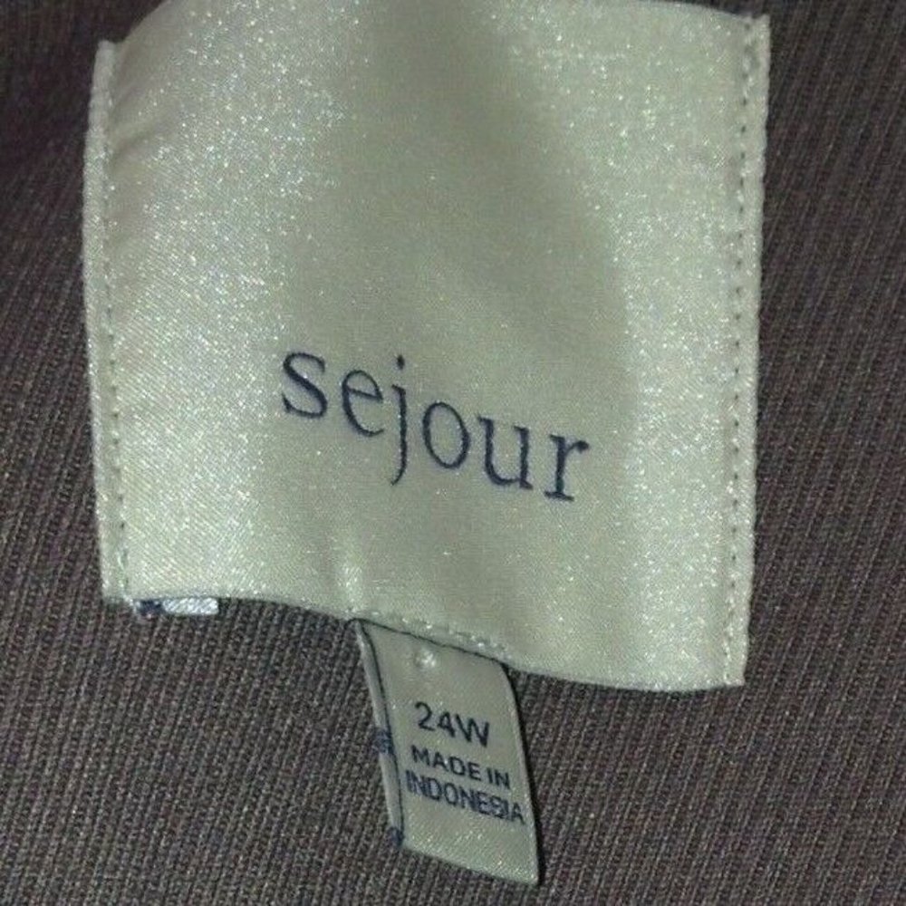 Sejour Moto Jacket Size 24W Womens Blazer 2 Tone Asymmetric Zip Up Taupe Dusk - Picture 4 of 6